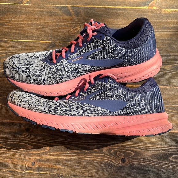Brooks Women's Sneakers in Navy and Pink - Picture 1 of 5